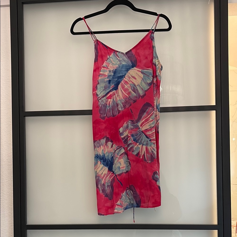 Floreat Red and Blue Slip Mini Dress